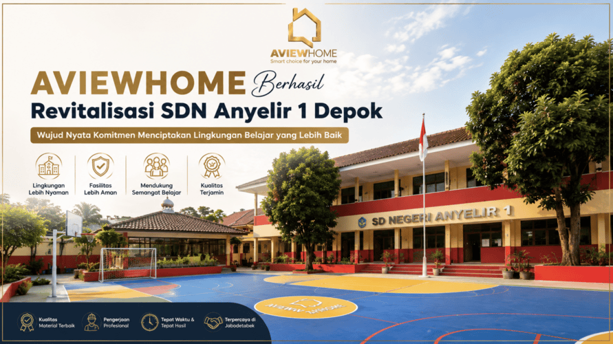 AVIEWHOME Berhasil Revitalisasi SDN Anyelir 1 Depok, Wujud Nyata Komitmen Menciptakan Lingkungan Belajar yang Lebih Baik